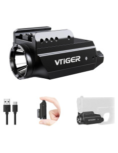 Linterna Táctica VTIGER PL1 1000 Lúmenes Recargable IPX6