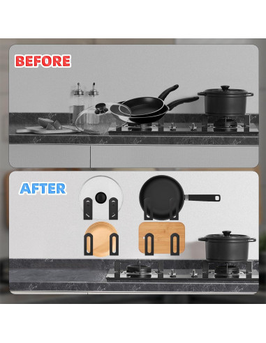 Organizador de Tapas de Olla FUYAHA - 2 Paquetes Ajustables