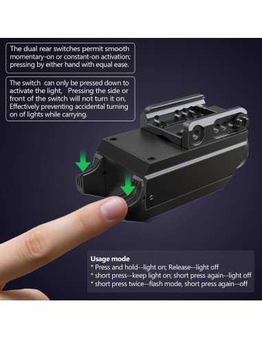 Linterna Táctica VTIGER PL1 1000 Lúmenes Recargable IPX6