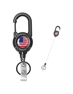 Llave Retráctil YueMiEcoUS 72 cm Cuerda Dyneema Negra