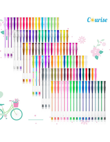 Set de bolígrafos de gel Courise 108 colores únicos 0.8-1.0mm