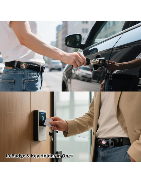 Llave Retráctil YueMiEcoUS 72 cm Cuerda Dyneema Negra