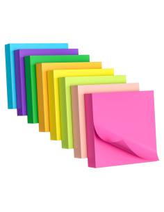 Notas Adhesivas AUYAARS 7.6x7.6 cm, 800 Hojas, 8 Colores