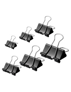 100 Clips de Carpeta Metal DAGONGREN 6 Tamaños Variados