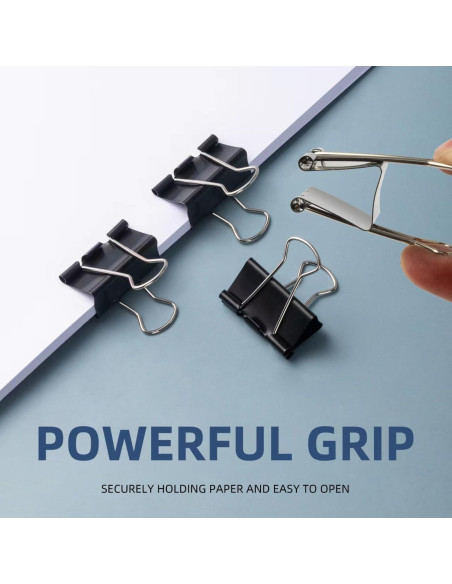 100 Clips de Carpeta Metal DAGONGREN 6 Tamaños Variados