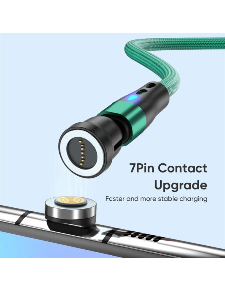 Cable de Carga Magnético 60W USB-C y Micro USB - 4 Piezas