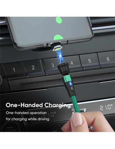 Cable de Carga Magnético 60W USB-C y Micro USB - 4 Piezas