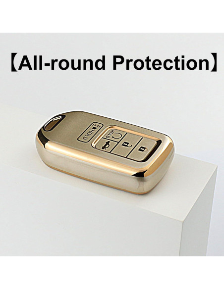 Cubierta de llavero Honda YUBOMT Dorado para Accord Civic