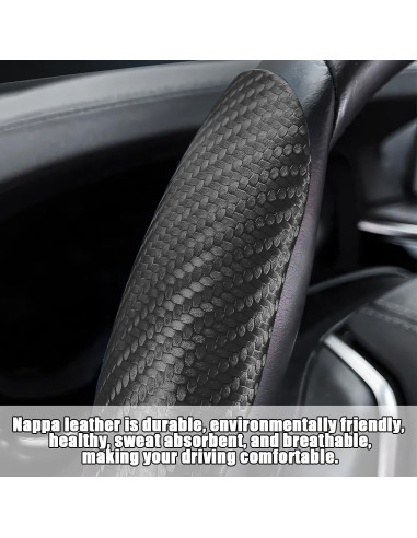 Funda de Volante de Coche Mandark 3PCS Antideslizante 38cm