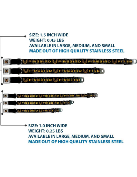 Collar de Perro Buckle-Down Pontiac Firebird 40.64-58.42 cm