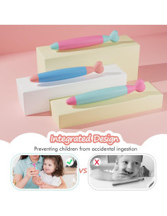 Bolígrafos Stylus para Niños DIGIROOT - Paquete de 3 con Puntas de Goma 2