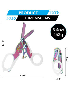 Tijeras de Trauma 6 en 1 JUNWUXY Acero Inoxidable Multifuncionales 2