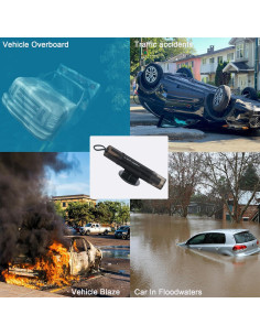 Martillo de Escape 2 en 1 EJYARC LP-Car 001 Negro 2