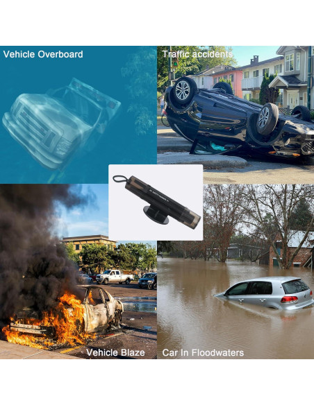 Martillo de Escape 2 en 1 EJYARC LP-Car 001 Negro