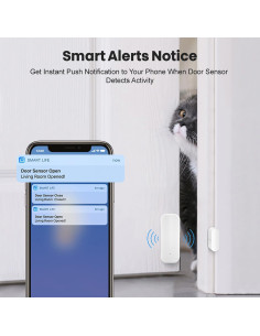 Sensor de Puerta y Ventana WiFi Gaoducash - Inalámbrico, Control App 2