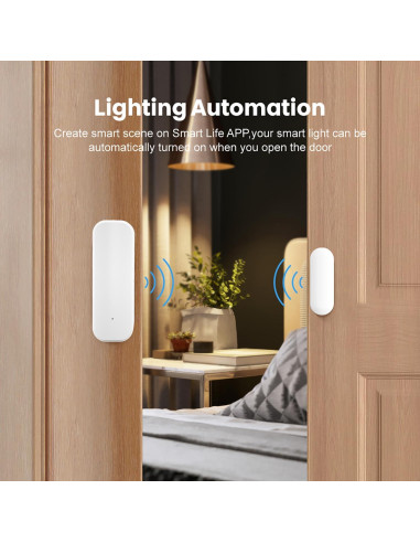Sensor de Puerta y Ventana WiFi Gaoducash - Inalámbrico, Control App