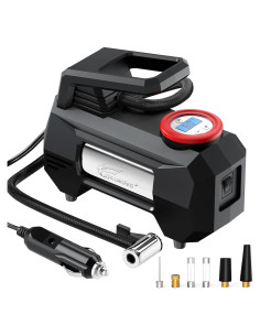 Compresor de Aire Portátil HAUSBELL 150 PSI 120W con Manómetro