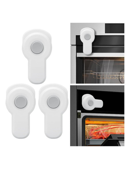 Cerradura de Seguridad para Horno Zentiky - 3 Piezas Blanca
