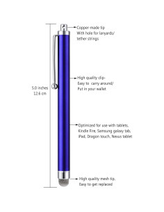 Stylus 4 Pcs CCIVV Punta de Fibra Reemplazable 127mm 2