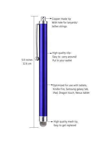 Stylus 4 Pcs CCIVV Punta de Fibra Reemplazable 127mm