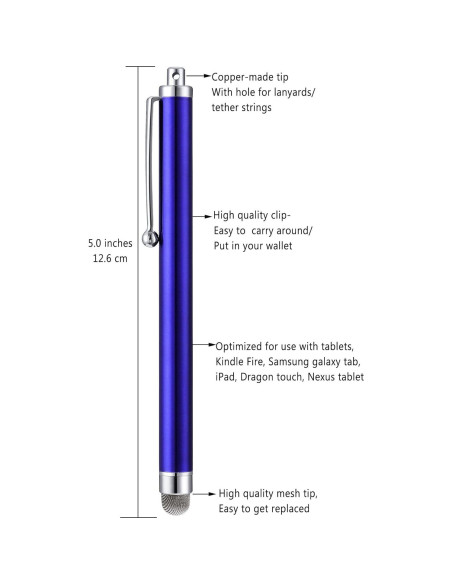 Stylus 4 Pcs CCIVV Punta de Fibra Reemplazable 127mm