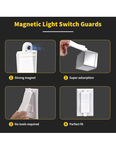 Cubierta de Interruptor de Luz Magnética PSZEZNZ - Blanco