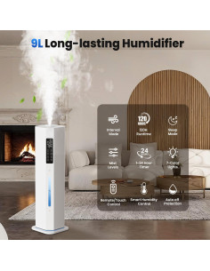 Humidificador GloryAir 9L Ultrasonido para Habitaciones Grandes 2