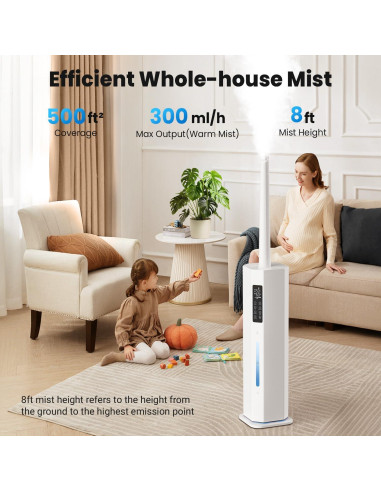 Humidificador GloryAir 9L Ultrasonido para Habitaciones Grandes