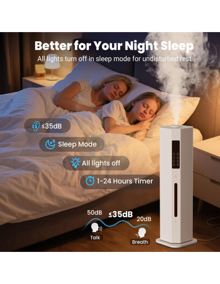 Humidificador GloryAir 9L Ultrasonido para Habitaciones Grandes