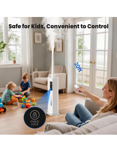 Humidificador GloryAir 9L Ultrasonido para Habitaciones Grandes