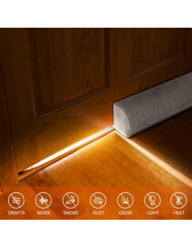 Bloqueador de Corrientes de Aire GDHOMM 76-91 cm Gris