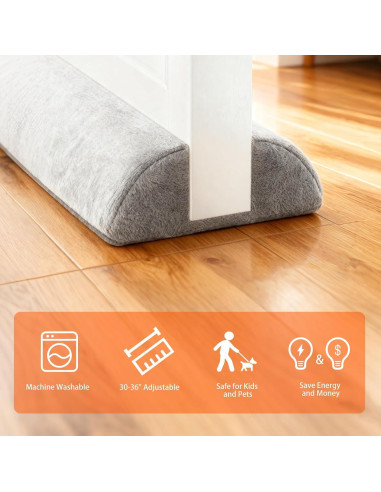 Bloqueador de Corrientes de Aire GDHOMM 76-91 cm Gris