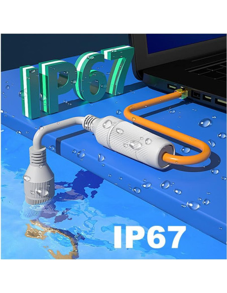 Acopladores RJ45 Impermeables IP67 VIVOCH Cat6 2 Pcs Acopladores RJ45 Impermeables IP67 VIVOCH Cat6 2 Pcs