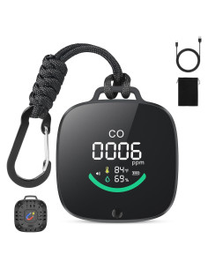 Detector de Monóxido de Carbono Portátil Veevvio HB-04 3 en 1