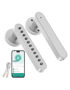 Cerradura de Puerta Inteligente HEIXOS S01 Teclado Plata 3 en 1