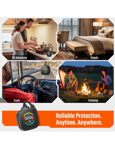 Detector de Monóxido de Carbono Portátil Veevvio HB-04 3 en 1