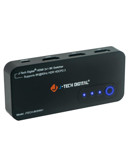 Interruptor HDMI 2.1 J-Tech Digital JTECH-8KSW01 8K 60Hz