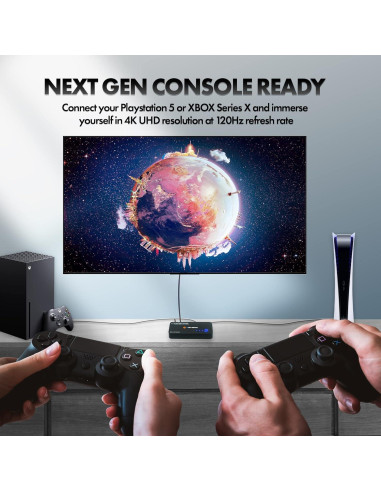 Interruptor HDMI 2.1 J-Tech Digital JTECH-8KSW01 8K 60Hz