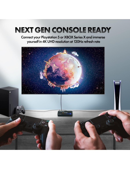 Interruptor HDMI 2.1 J-Tech Digital JTECH-8KSW01 8K 60Hz