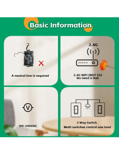 Interruptor Inteligente 3 Vías Martin Jerry RP-ST01 WiFi 2.4G 2
