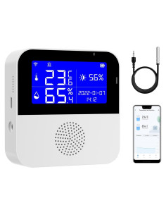 Termómetro Higrómetro WiFi Gaoducash SNT958W con Sonda
