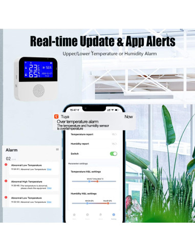 Termómetro Higrómetro WiFi Gaoducash SNT958W con Sonda