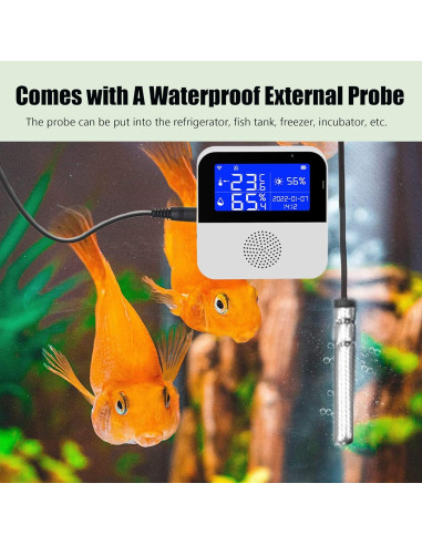 Termómetro Higrómetro WiFi Gaoducash SNT958W con Sonda