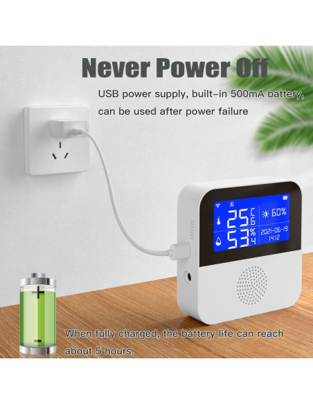 Termómetro Higrómetro WiFi Gaoducash SNT958W con Sonda