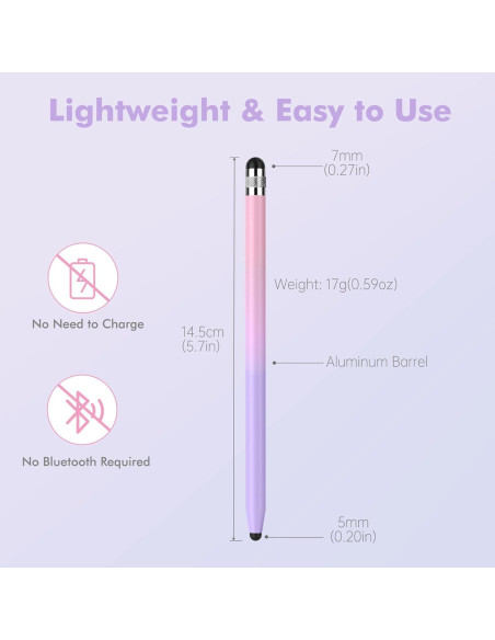 5 Plumas Stylus 2 en 1 STYLUSHOME para Pantallas Táctiles