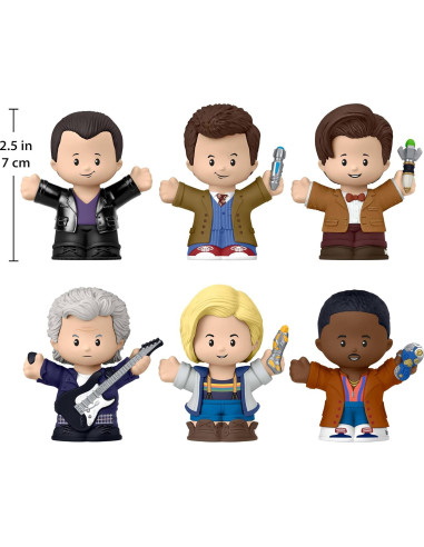 Conjunto Coleccionable Little People Doctor Who Fisher-Price - 6 Figuras