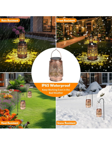 Lámpara Solar de Jardín Siruitong Colibrí Impermeable 18.5cm