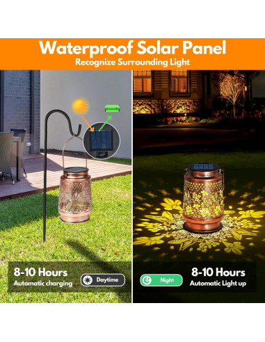 Lámpara Solar de Jardín Siruitong Colibrí Impermeable 18.5cm