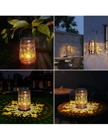 Lámpara Solar de Jardín Siruitong Colibrí Impermeable 18.5cm