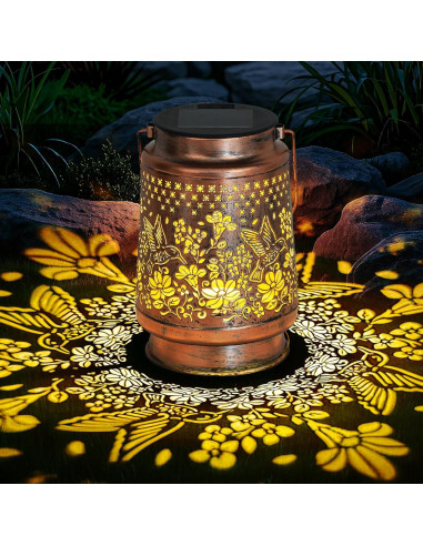 Lámpara Solar de Jardín Siruitong Colibrí Impermeable 18.5cm